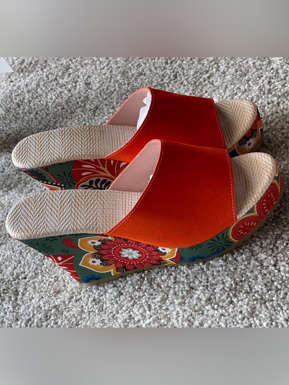 🆕 Floral Wedge Platform Sandals - Picture 8 of 11